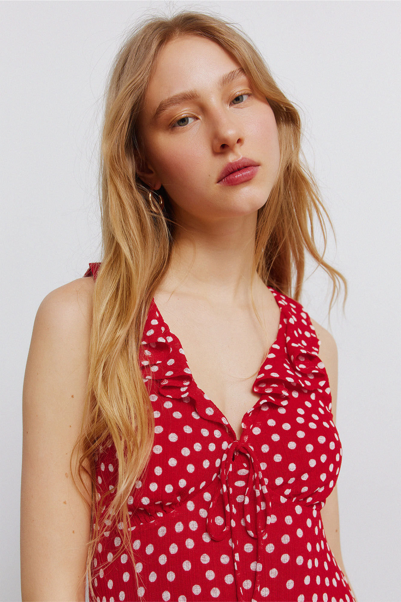 Springfield Vestido volantes escote lazo