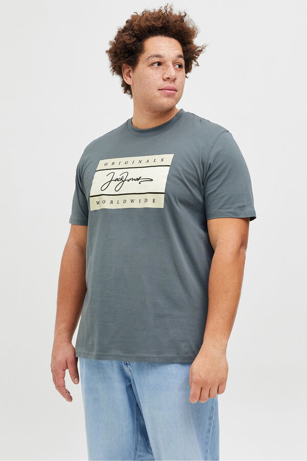 Jack & Jones PLUS T-shirt relaxed fit Plus cinzento