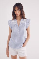 Springfield Blusa lace inserido azul