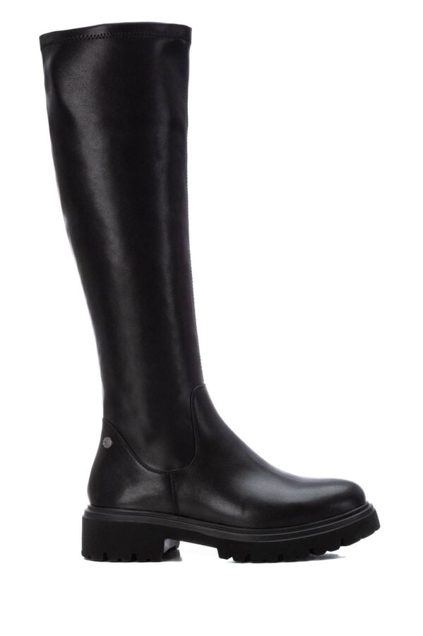 Springfield Bota motorista elastica caña alta negro