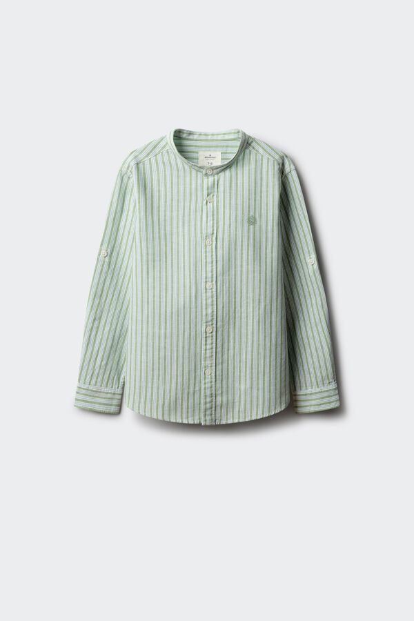 Springfield Kids Camisa de manga comprida &agrave;s riscas verde para menino verde