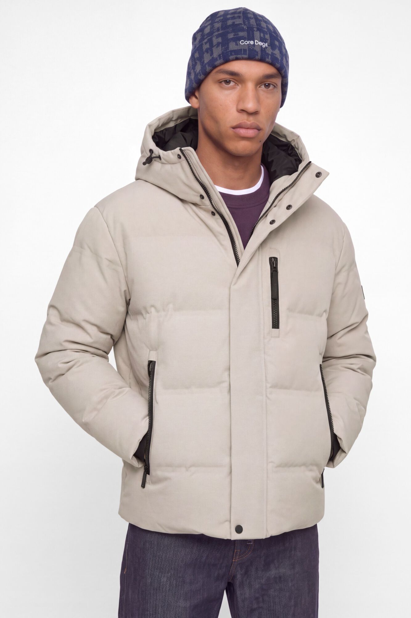 Jack & Jones Blus&atilde;o puffer com capuz