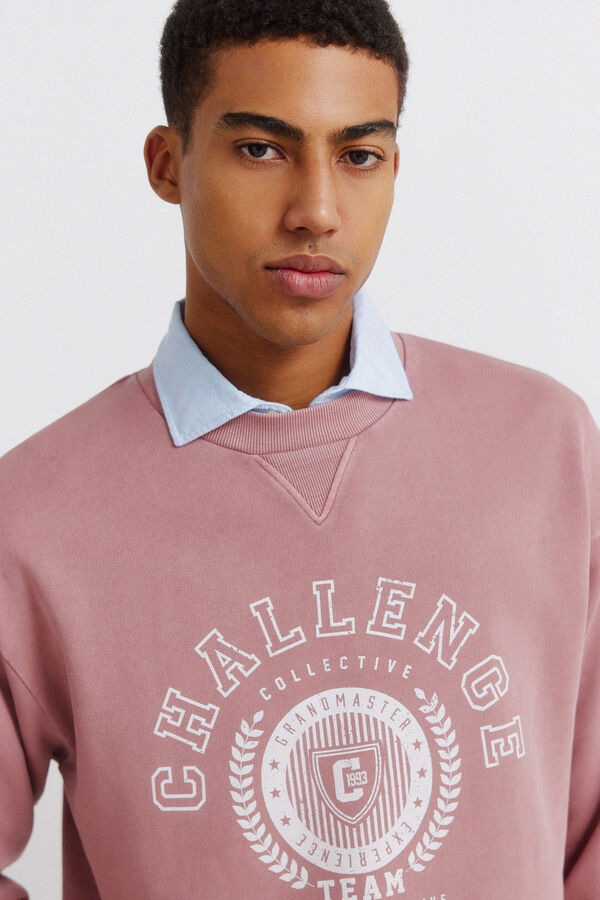 Springfield Sweatshirt efeito tingida  rosa
