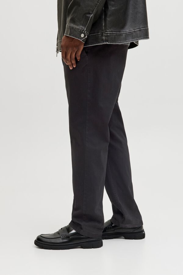 Jack & Jones PLUS Cal&ccedil;as chino slim preto