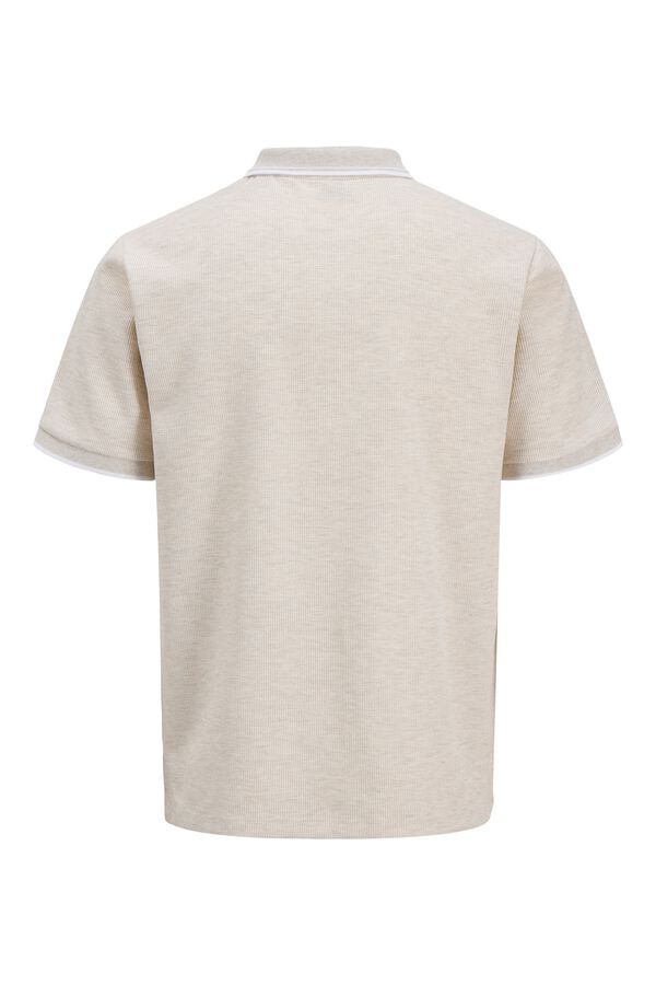 Jack & Jones Polo regular em piqu&eacute; branco