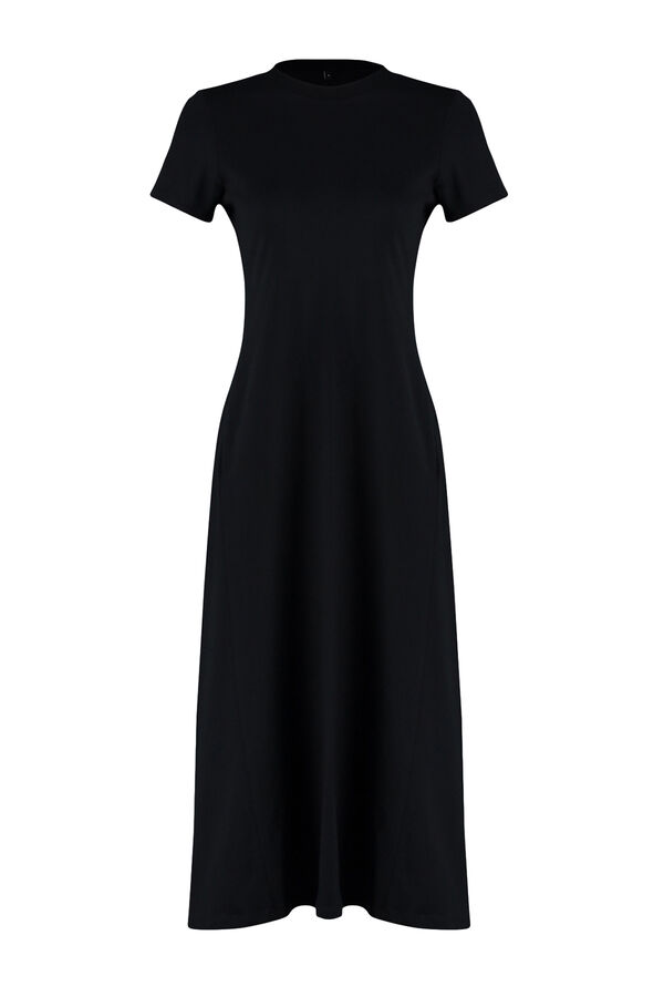 Trendyol Short sleeve midi dress black