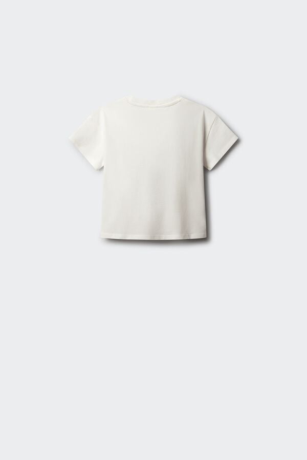 Springfield Kids T-shirt de manga curta com bolso em crochet para menina bege