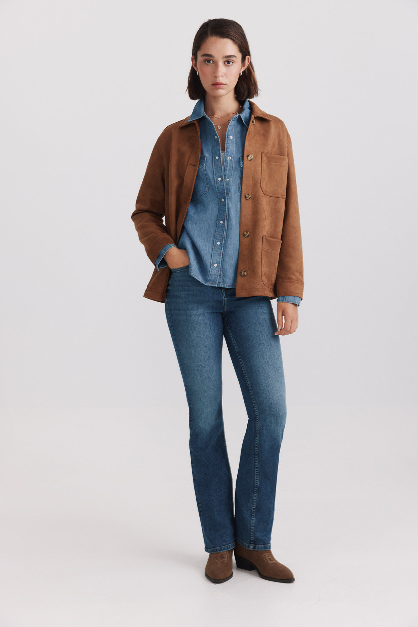Springfield Camisa b&aacute;sica em denim