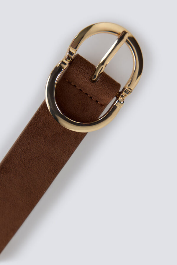 Springfield Cinto b&aacute;sico fivela oval cru