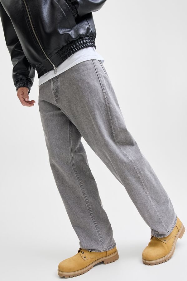 Jack & Jones Jeans baggy cinco bolsos cinzento
