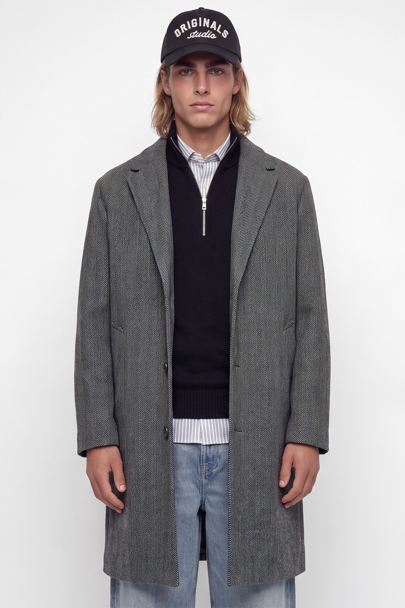 Jack & Jones Sobretudo comprido com bot&otilde;es