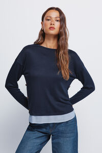 Springfield T-shirt combinada com bot&otilde;es laterais