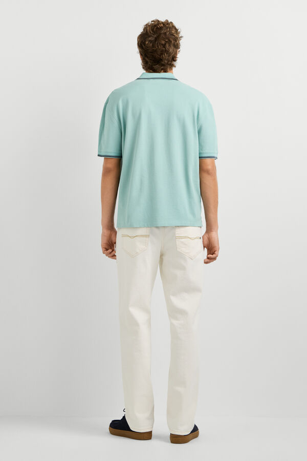 Pepe Jeans Polo piqu&eacute; regular com logo azul