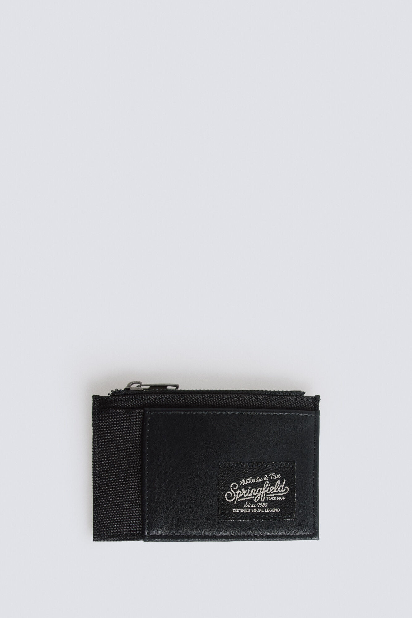 Springfield Monedero tarjetero efecto piel bicolor