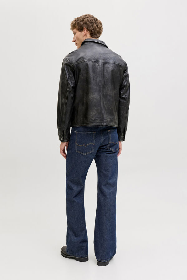 Jack & Jones Jeans flare cintura alta em algod&atilde;o azul