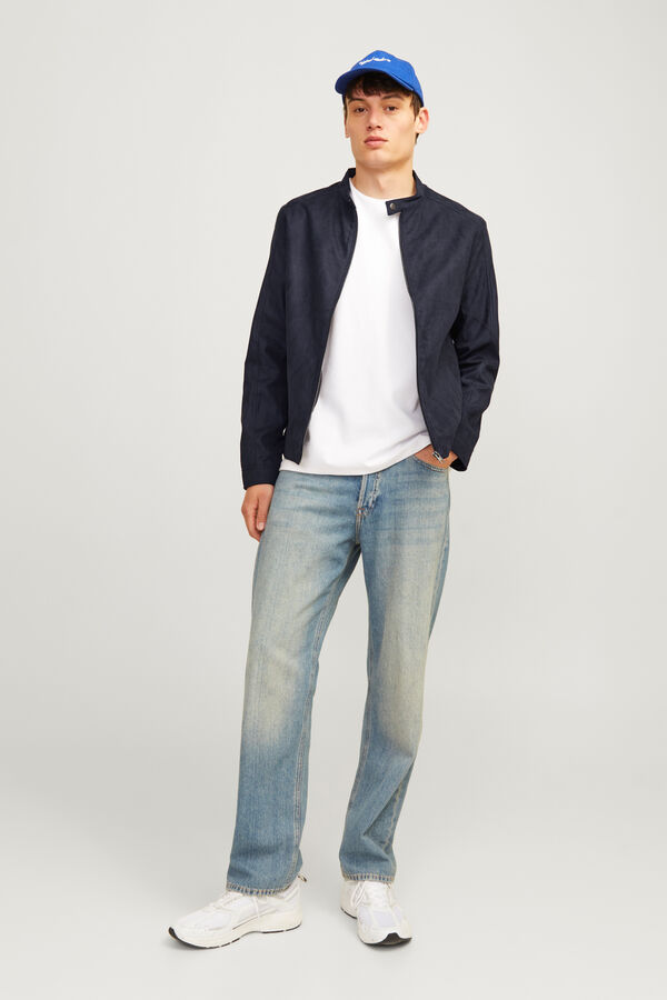 Jack & Jones Blusão com efeito de couro preto