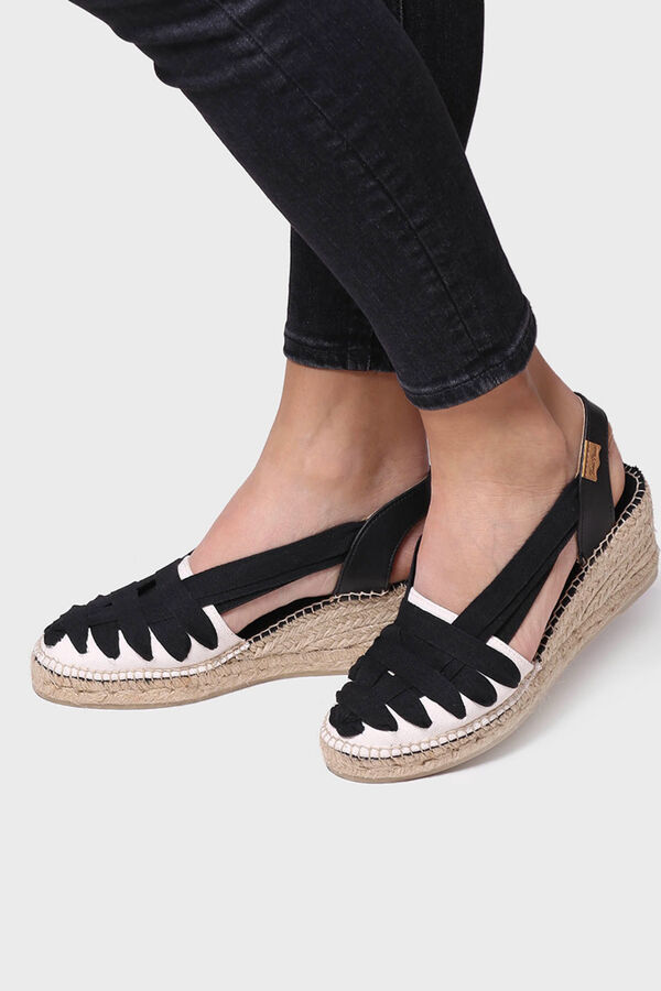 Toni Pons Alpercata de cunha com fitas preto