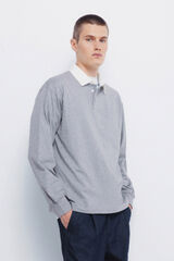 Springfield Rugby mesclado liso cinzento