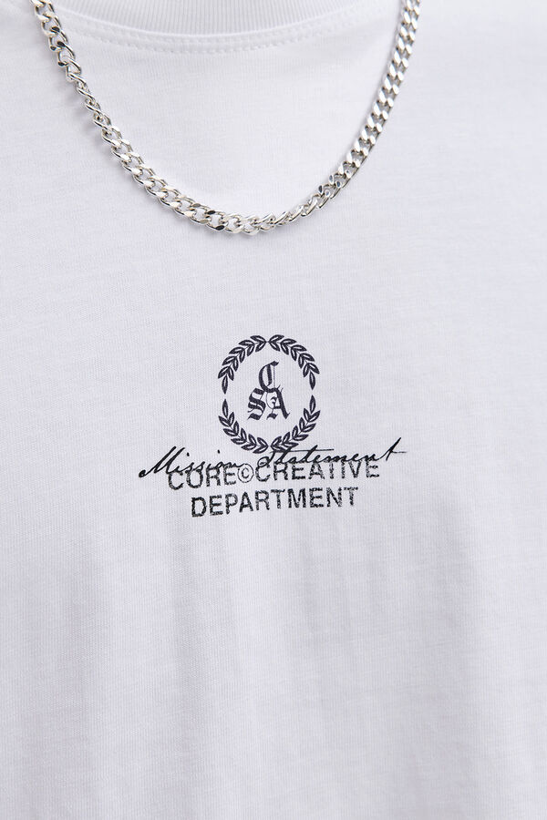 Jack & Jones T-shirt manga curta lavada branco