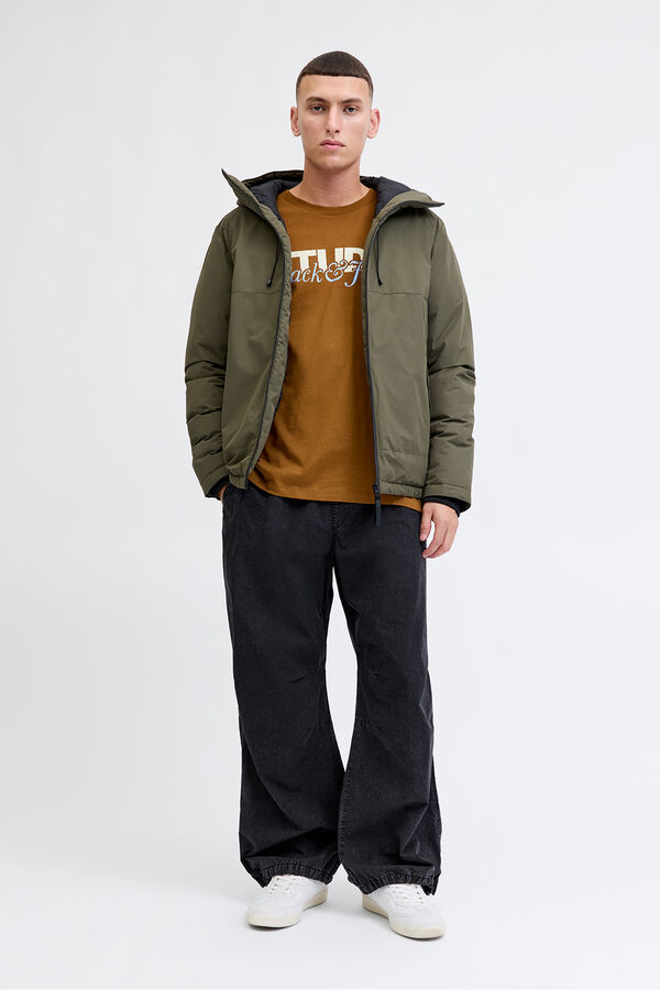 Jack & Jones T-shirt manga Studio castanho