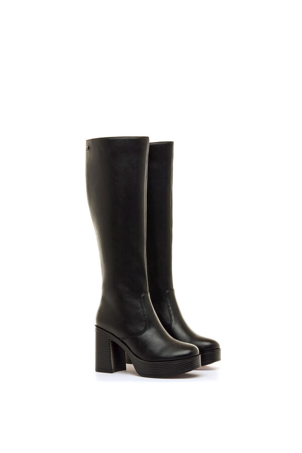 MTNG Botas de tac&oacute;n con plataforma negro