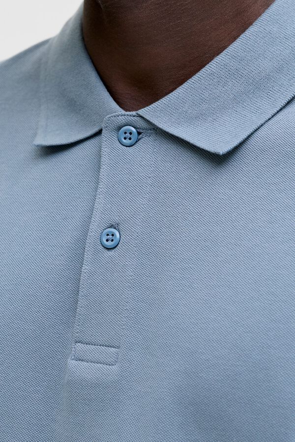 Jack & Jones Polo regular fit em malha cinzento