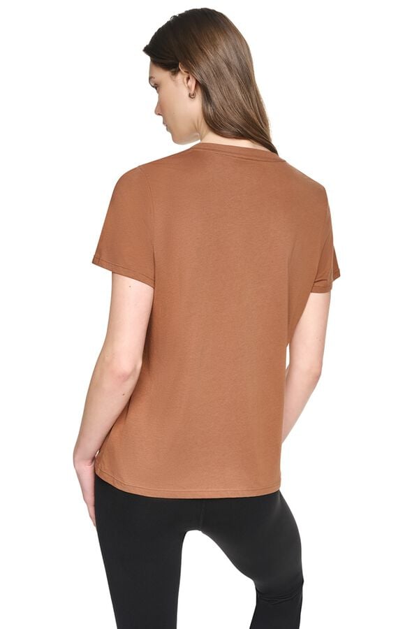 DKNY T-shirt de manga curta com logo animal print bege