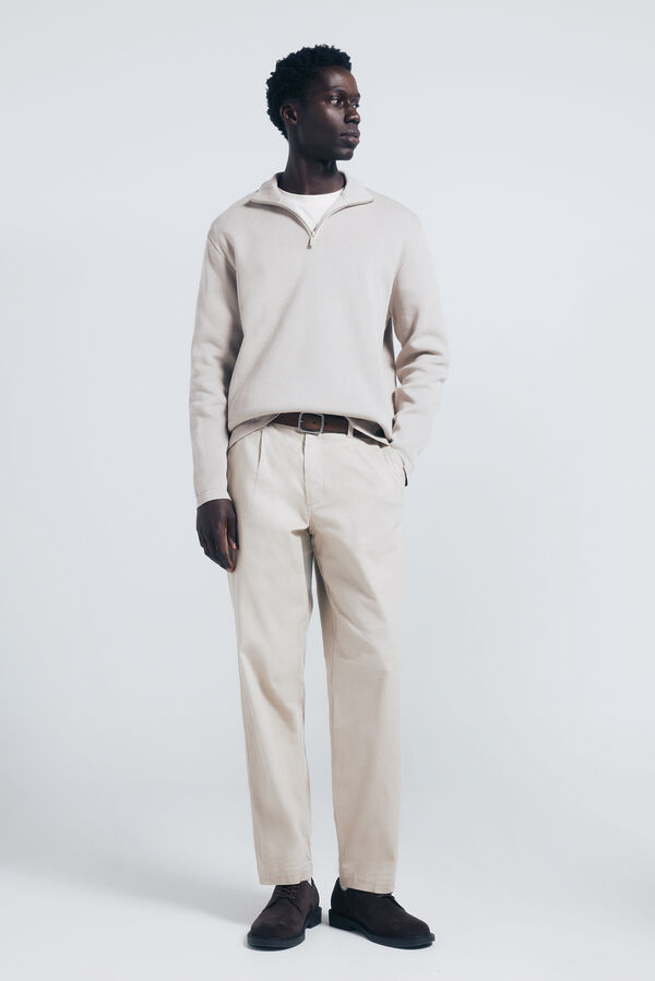 Springfield Camisola Milano com fecho-éclair cru