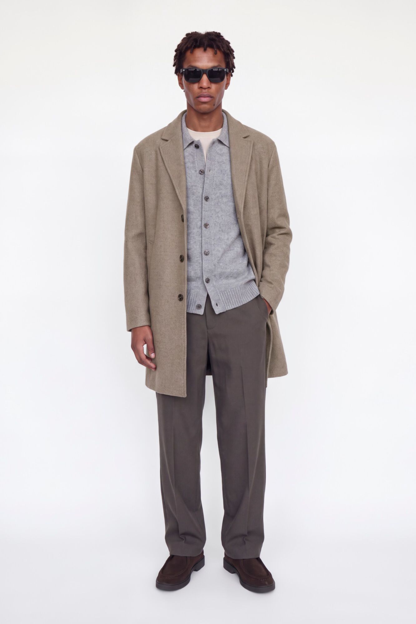 Jack & Jones Sobretudo abotoado comprido pelo joelho