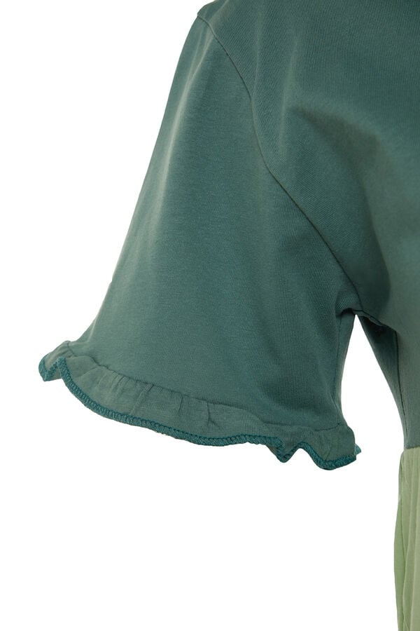 Trendyol Vestido mini estilo T-shirt verde