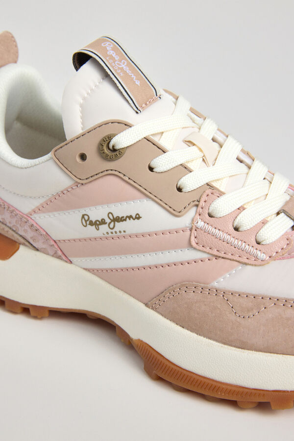 Pepe Jeans Sapatilhas em pele com logo rosa