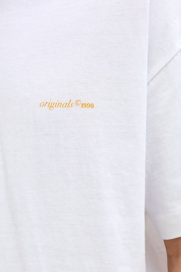 Jack & Jones T-shirt loose em algod&atilde;o branco