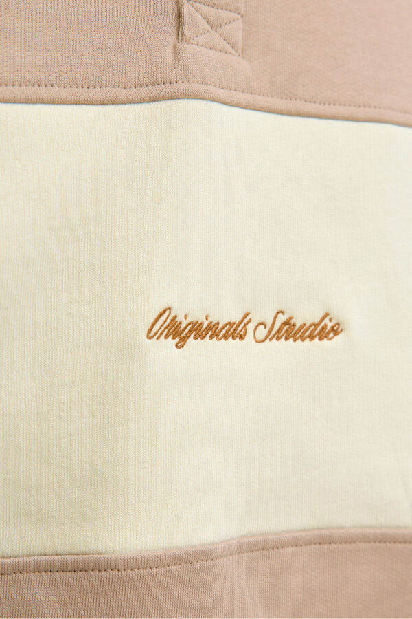 Jack & Jones Sweatshirt polo com listras cru