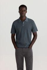 Springfield Polo de estrutura vertical azul