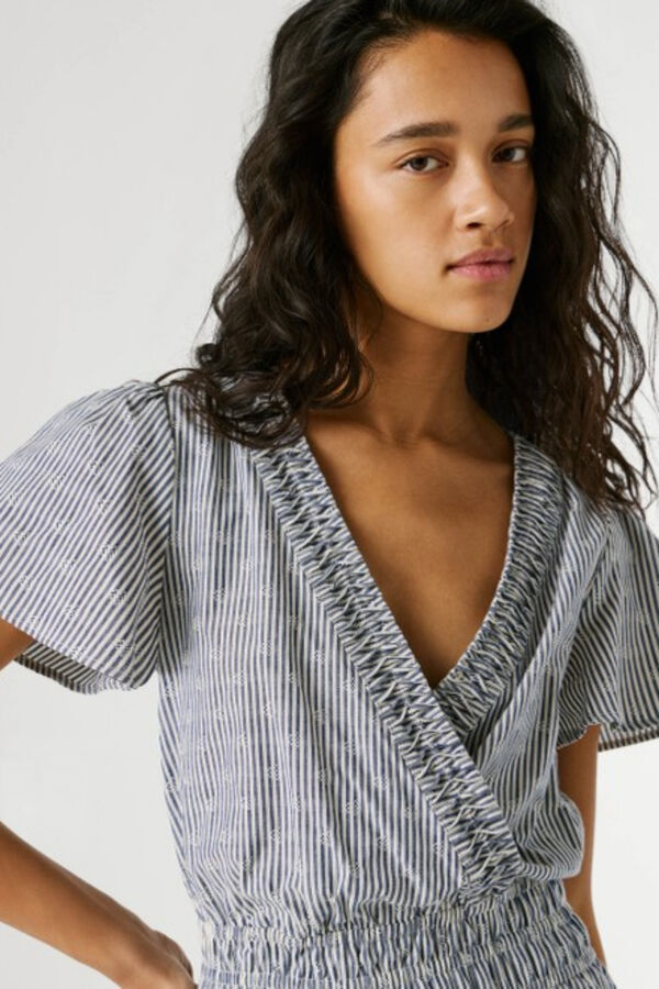 Pepe Jeans Vestido curto de manga comprida azul