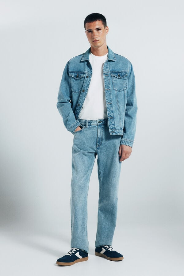 Springfield T-shirt básica de manga comprida com acabamento macio bege