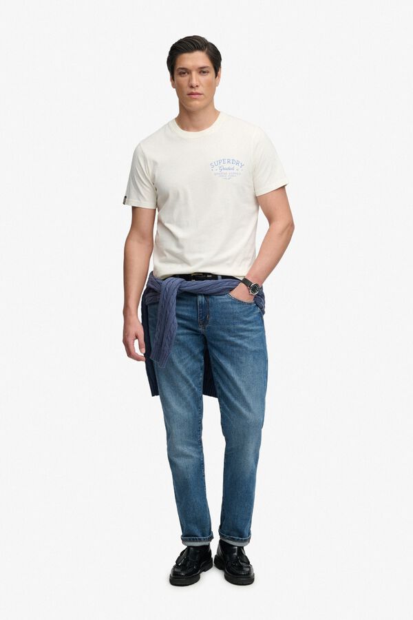 Superdry T-shirt de manga curta estampada branco