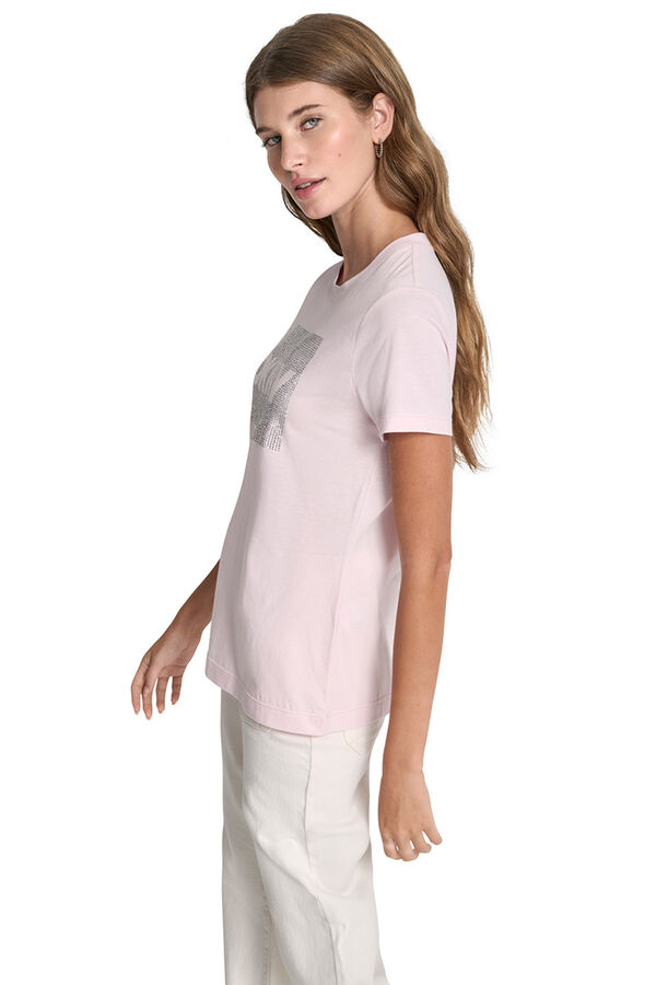 DKNY T-shirt de manga curta rosa