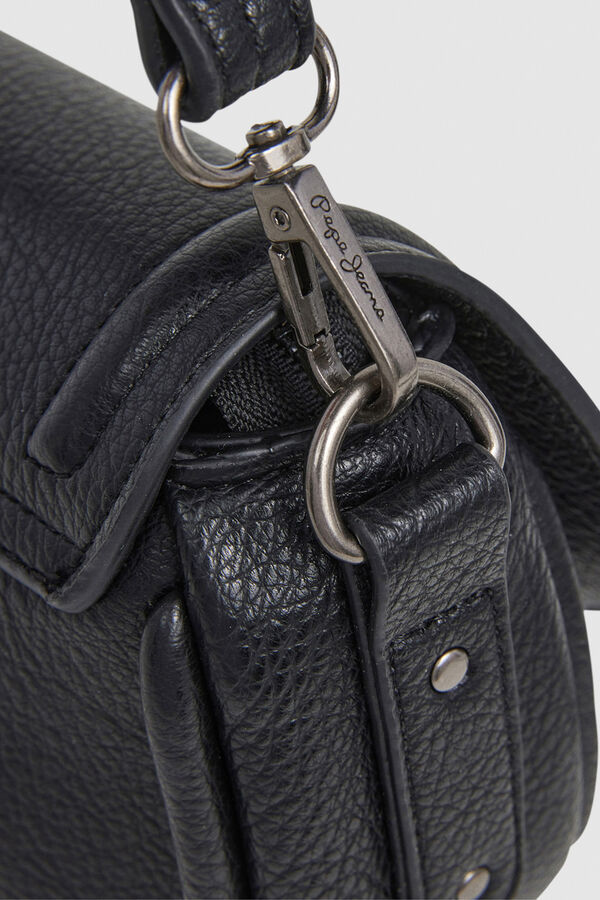 Pepe Jeans Bolso Efecto Piel Con Solapa negro