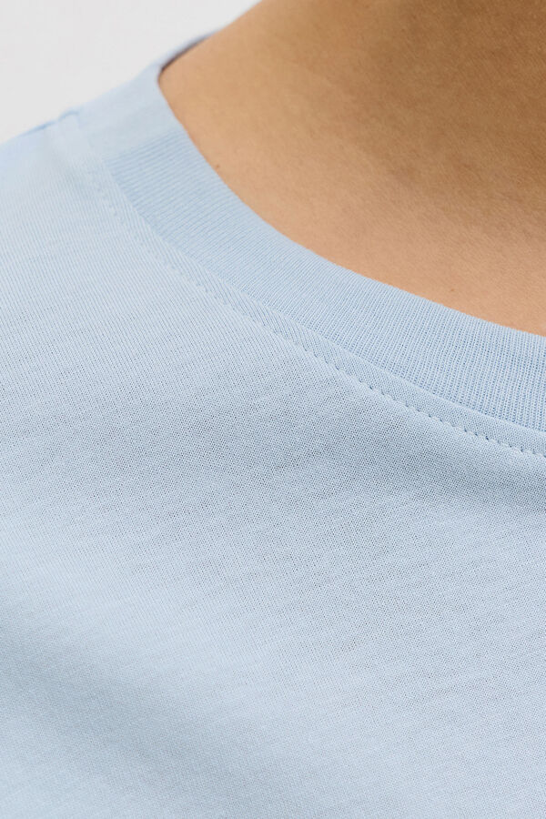 Jack & Jones T-shirt manga curta em algod&atilde;o azul