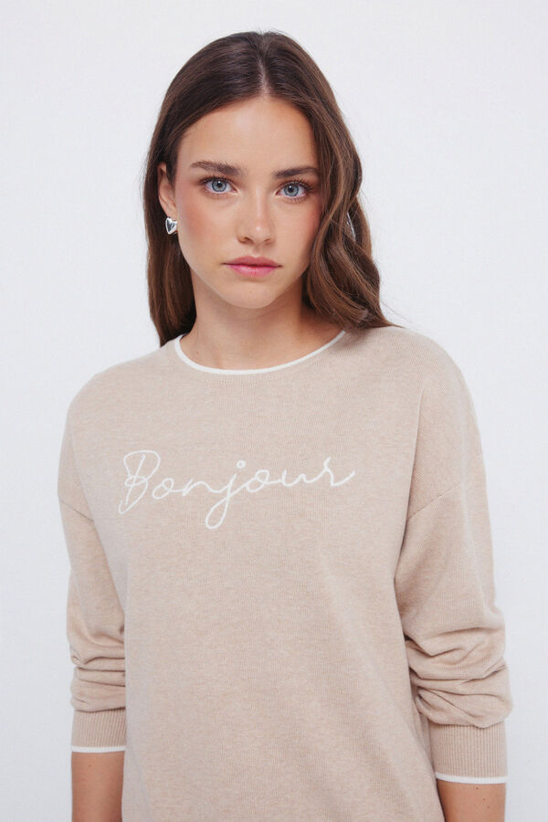 Springfield Camisola combinado "Bonjour" cru