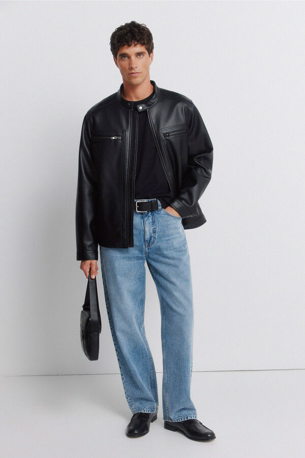 Springfield Blus&atilde;o efeito pele preto