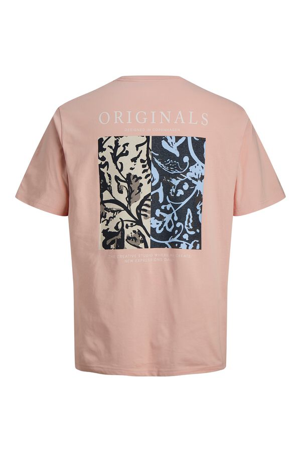 Jack & Jones T-shirt regular com estampado nas costas rosa