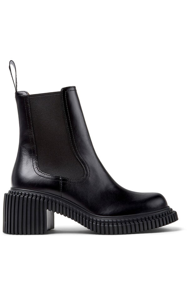 Camper Botas de couro de cano meia preto