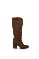 MTNG Botas cowboy de ca&ntilde;a alta con bordados nude