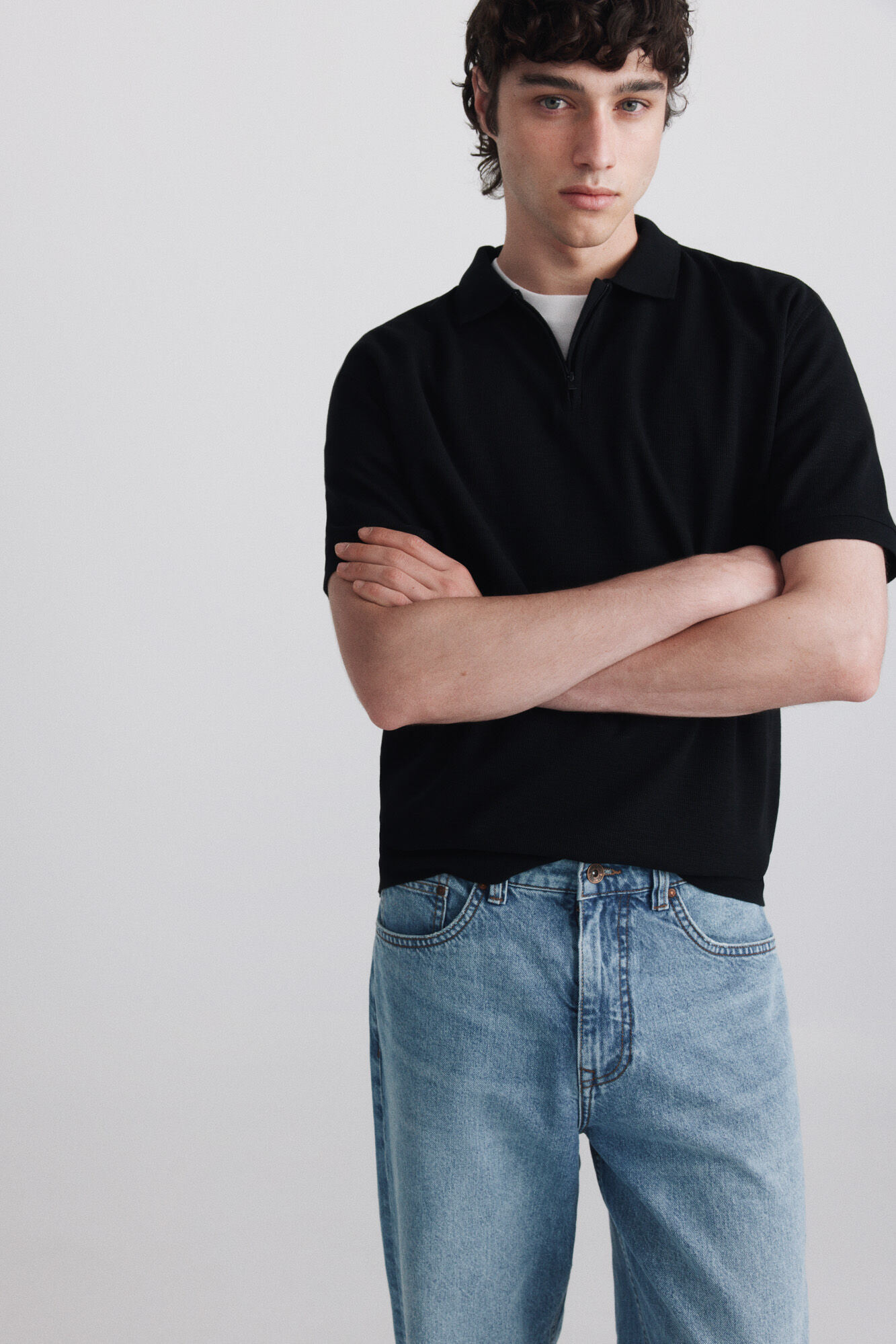 Springfield Polo com estrutura e fecho-&eacute;clair
