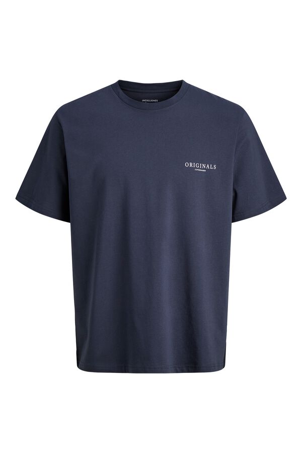 Jack & Jones T-shirt regular com estampado nas costas cinzento