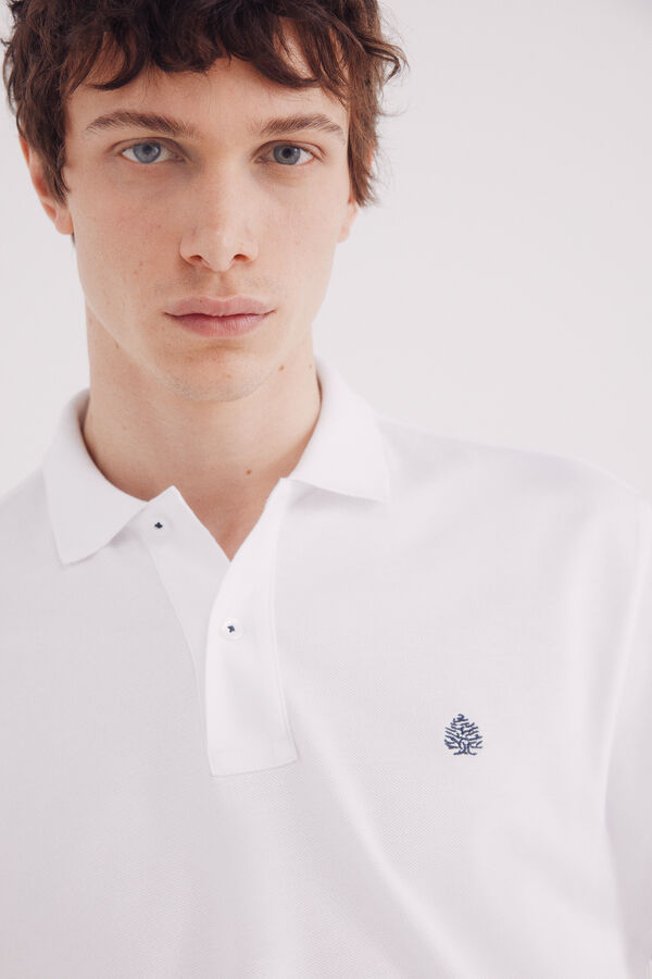 Springfield Polo piqué básico regular fit branco
