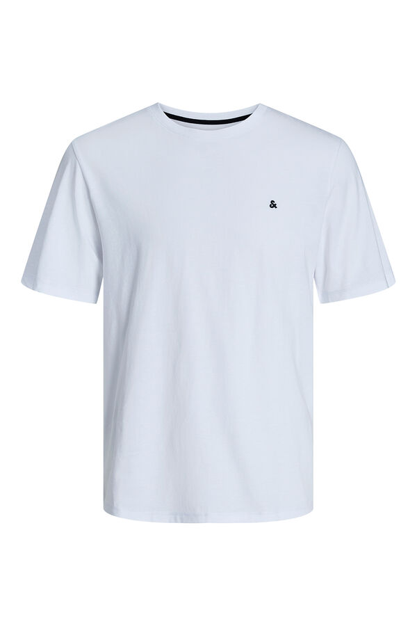 Jack & Jones T-shirt b&aacute;sica regular fit branco