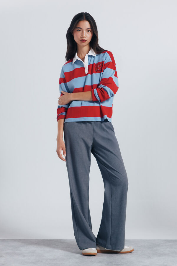 Springfield Calça jogger larga cinzento